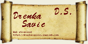 Drenka Savić vizit kartica